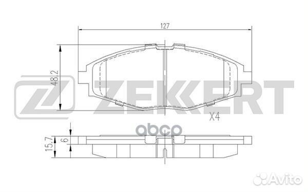 Колодки торм. диск. передн. Chevrolet Spark (M200)