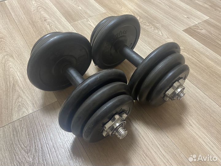 Гантели разборные прорезиненные 28 кг