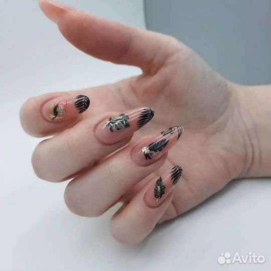 Маникюр+укрепление+гель лак. Наращивание. Педикюр