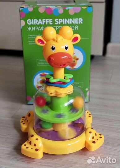 Развивающая игрушка-Юла Baby Go Жираф с вертушкой