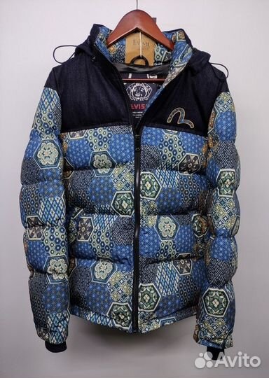 Пуховик denim evisu from LEO size L - XL