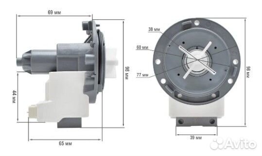 Сливной насос(помпа) стиральной машины hanyu B15