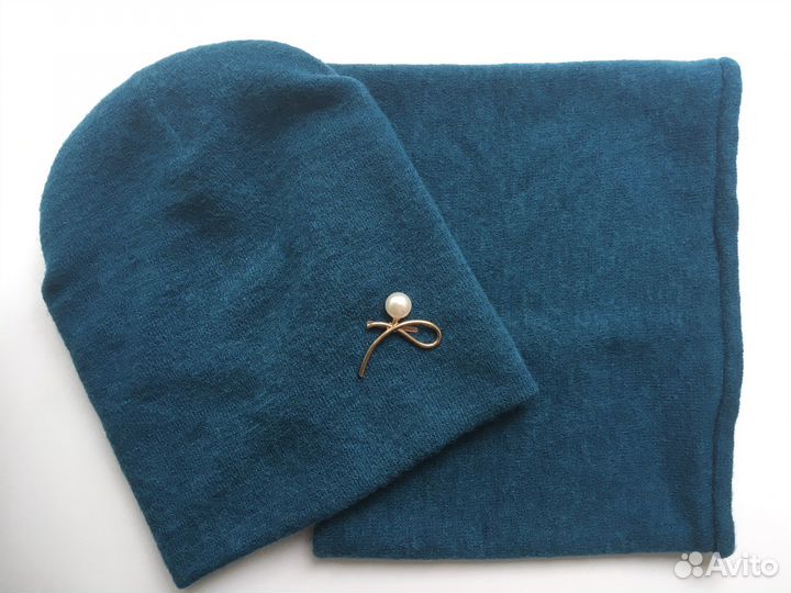 Комплект шапка и снуд женский