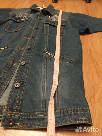 Джинсовый кардиган на девочку подростка