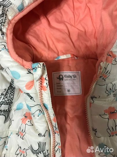Две куртки для девочки 86