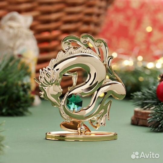 Сувенир 'Дракон', с кристаллами, вид 2
