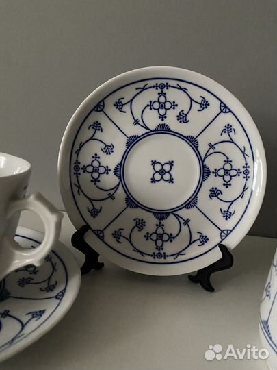 Кофейный сервиз гдр Синий лук Jager Eisenberg