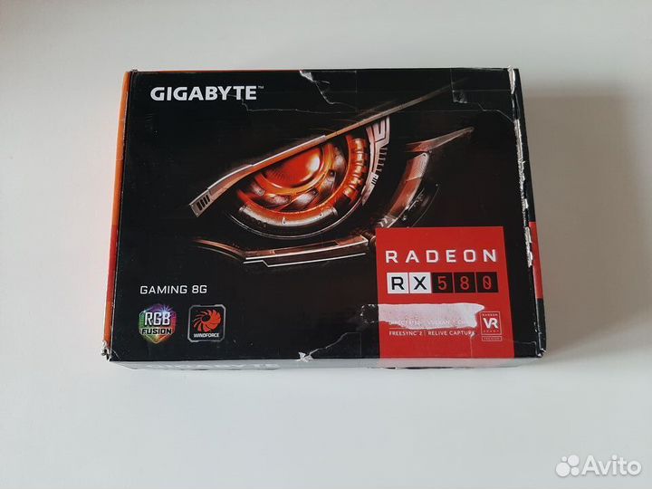Видеокарта gigabyte Radeon RX580 gaming 8gb