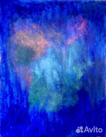 Картина на холсте абстракция. Фламинго