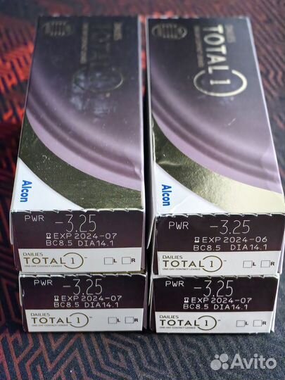 Линзы Alcon dailies total 1 -3,25