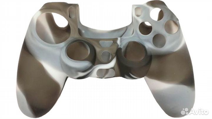 Силиконовый чехол для DualShock 4 (черно-белый)