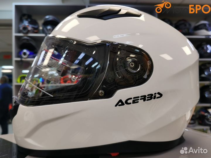 Шлем мото интеграл Acerbis белый