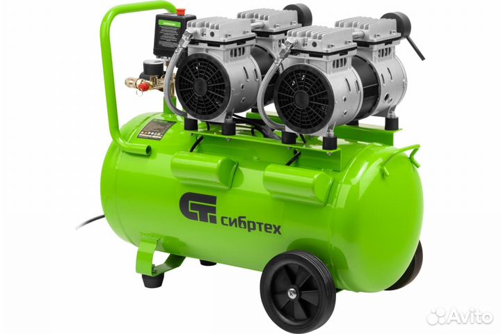 Безмасляный малошумный компрессор, 300 л/мин, 50л