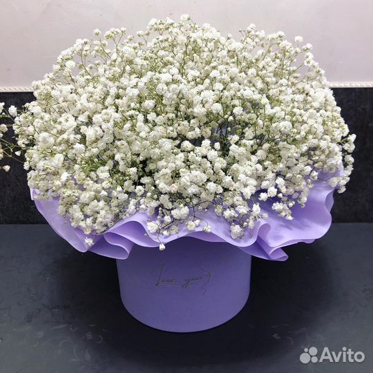 Букеты из гипсофилы, радужная гипсофила