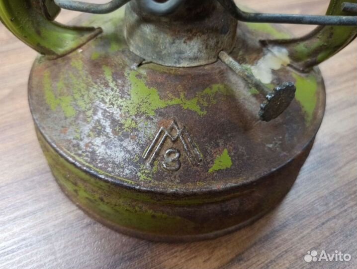 Советская Керосиновая Лампа Зелёная СССР Ретро