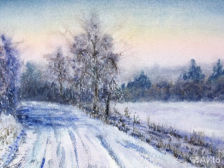 Картина акварель собор