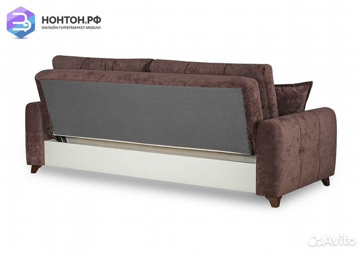 Диван книжка Плимут темно-фиолетовый / коричневый