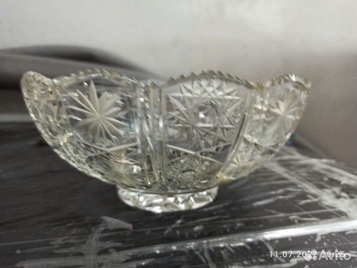 Ваза для фруктов хрусталь СССР