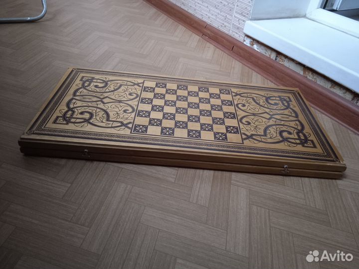 Деревянные нарды 60 х 60 х 4 см