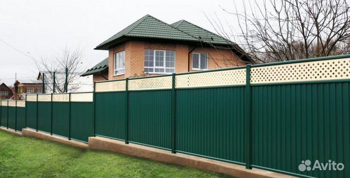Забор из профлиста под ключ: монтаж и установка в