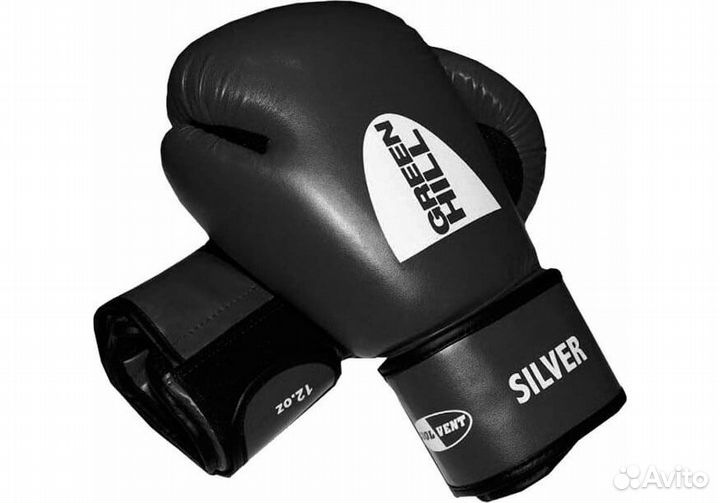 Боевые перчатки Green Hill Silver, на липучке
