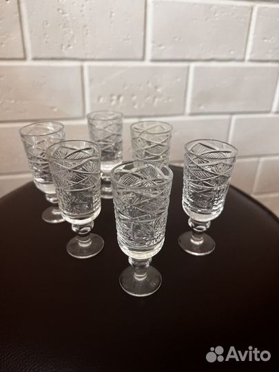 Рюмки коньячные хрустьльные