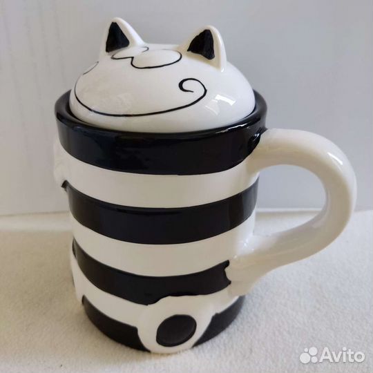 Кот символ 2023 Кружка керамич декоратив с крышкой