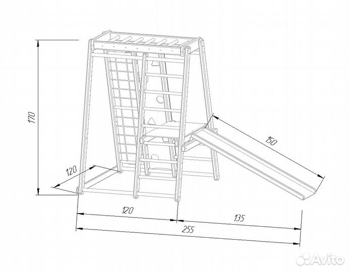 Детский спортивный комплекс Скалолаз Фиалка