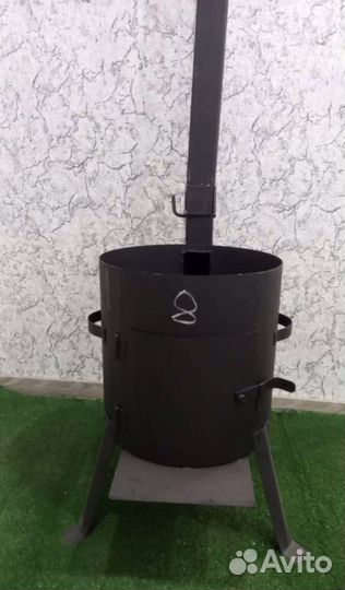 Печь пoд казан c трубой 8 литров