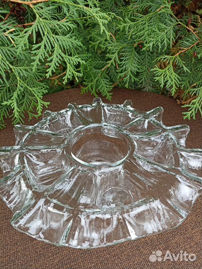 Подсвечник ледяное стекло Финляндия