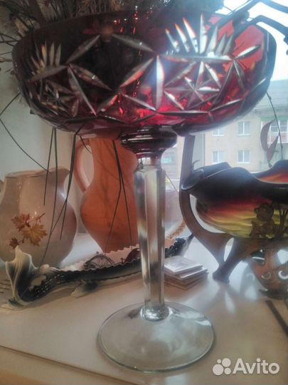 Ваза цветной двухслойный хрусталь 60 г