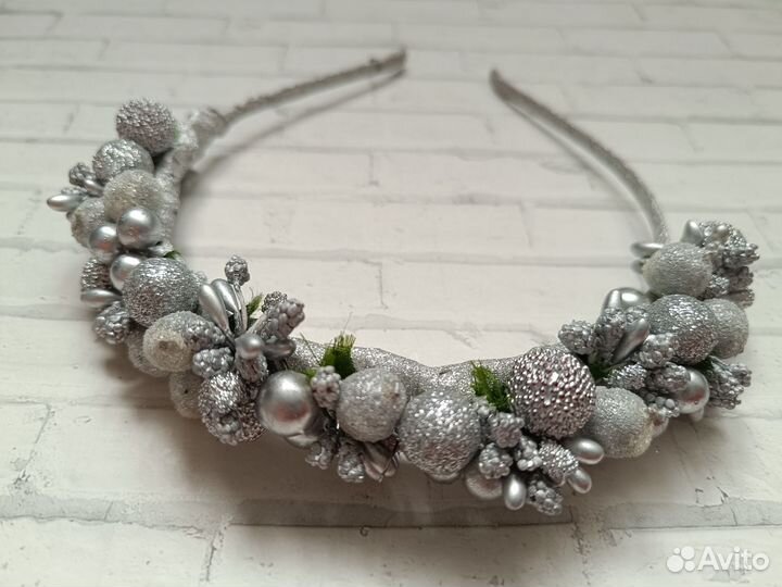 Ободок с ягодками, новогодний ободок