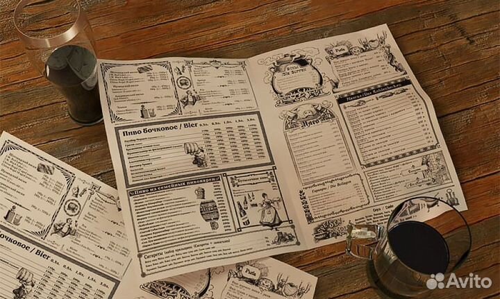 Изготовление Листового Меню Салфетки