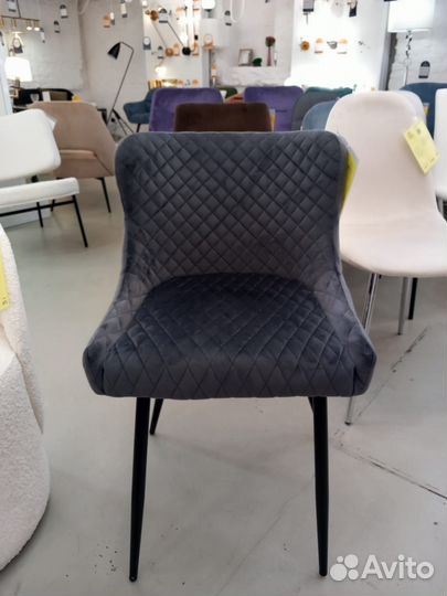 Стул Ститч NEW, велюр серый