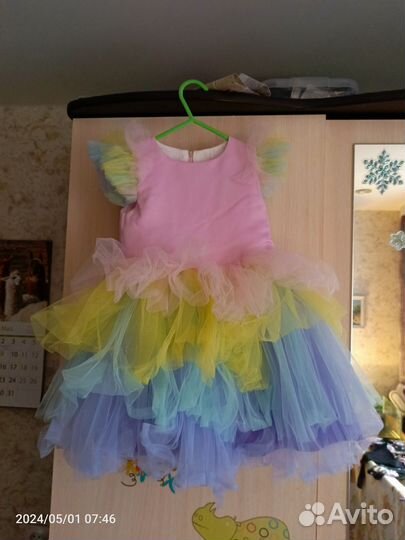 Платье lelukids 104 + бантики в цвет