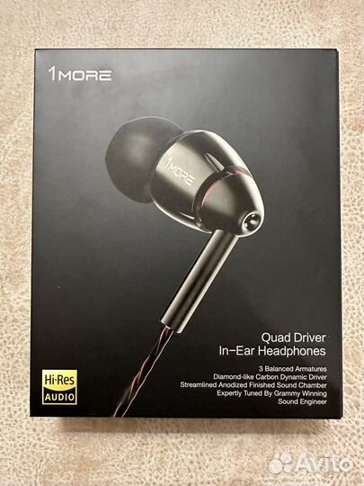 Наушники 1more Quad Driver In-Ear Headphones E1010