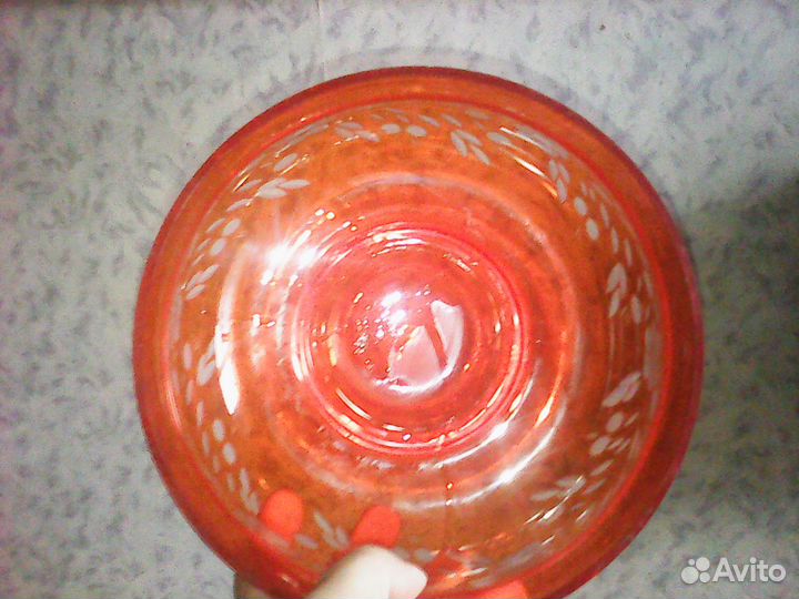 Фруктовница цветное стекло СССР