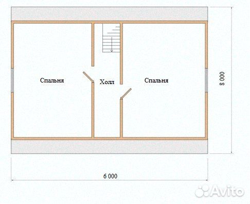 Каркасный дом щитовой 6х8