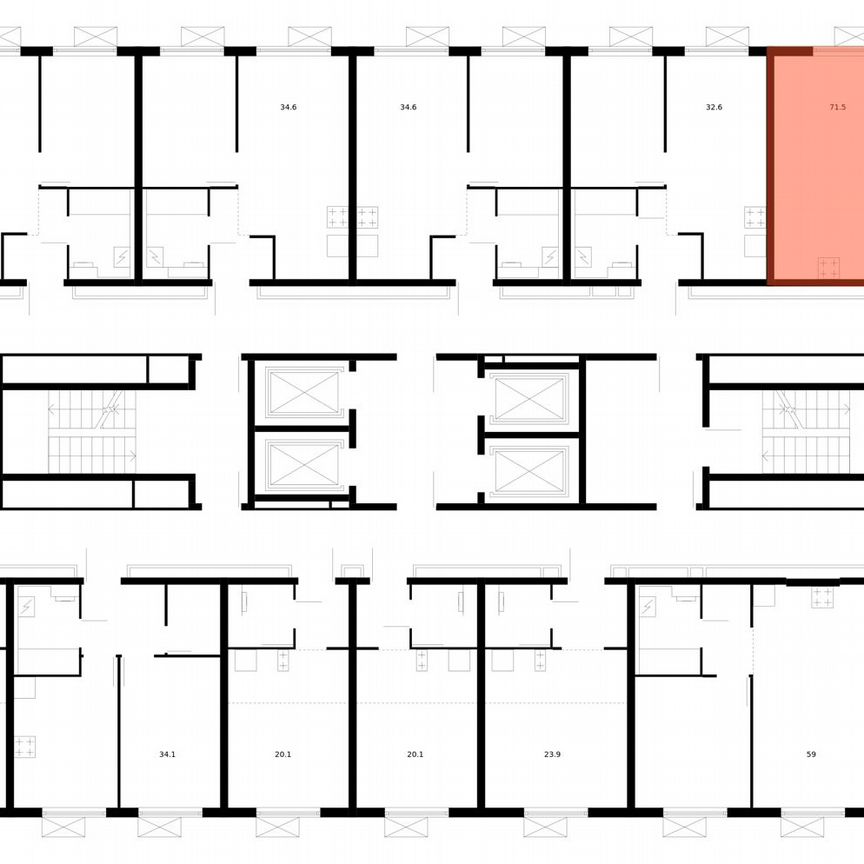 3-к. квартира, 71,5 м², 29/33 эт.