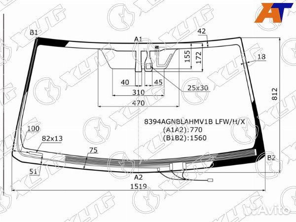 Стекло лобовое toyota land cruiser prado