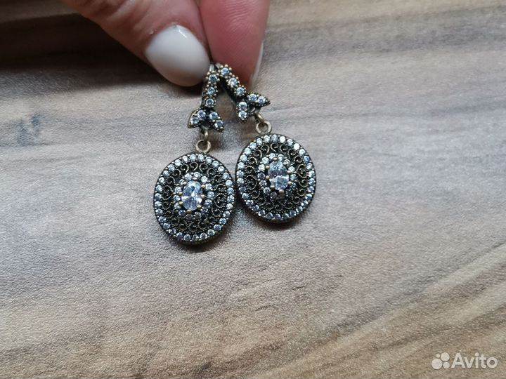 Серьги серебро