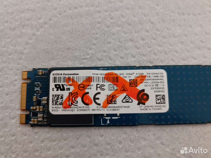 SSD-накопитель, память 512GB, KBG30ZMV512G