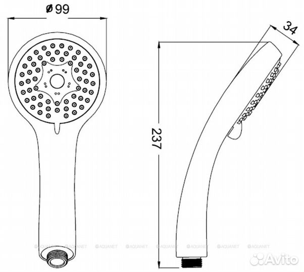 Душевая лейка Iddis A11631