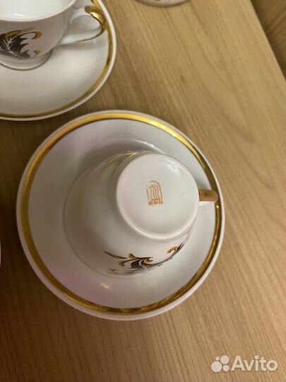 Сервиз кофейный из костяного фарфора, Рига