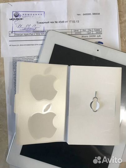 Планшет б/у Apple iPad 4 Wi-Fi Cellular 16GB White