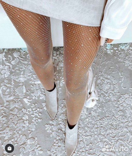 Шикарные ювелирные колготки Gucci со стразами(2 цв