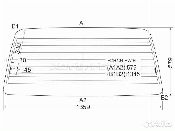Стекло заднее