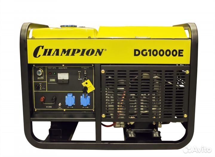 Дизельный генератор champion DG10000E