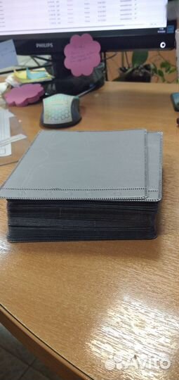 Конверты для 2 CD дисков с перфорацией, черные