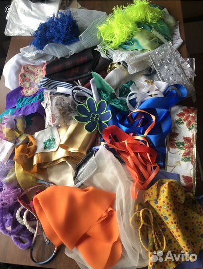 Пакет с отрезками тканей, для творчества и хобби